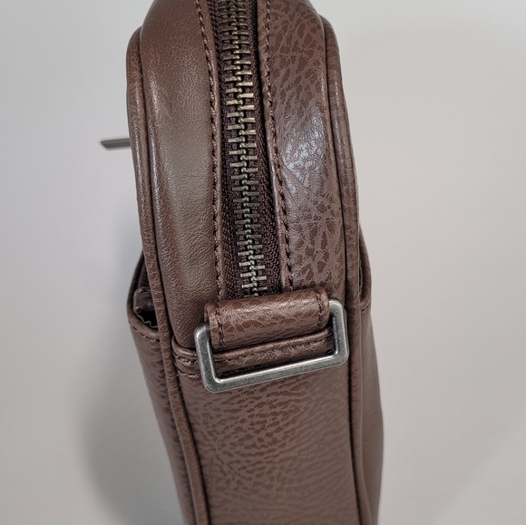 Matt & Nat Vegan Coen Mini Unisex Crossbody Bag in Chestnut Brown - Picture 5 of 11